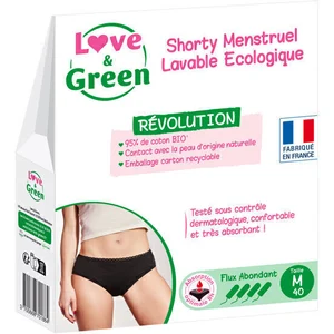 Love & Green - Shorty menstruel Taille M Flux abondant