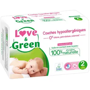 Comparateur de prix : Love & Green Couches T2 x36 (3-6 kg)