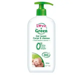 Gel Corps et Cheveux hypoallergénique BIO 500ml - LOVE & GREEN pas cher