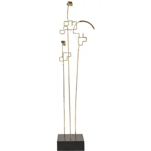 Lampe sans fil design en acier et laiton brossé Boucle - DCW Editions