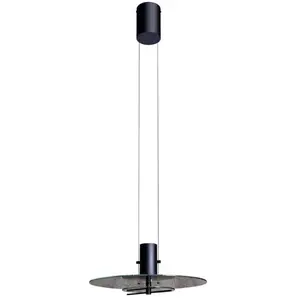 Suspension en acier et verre noire Delumina - DCW Editions