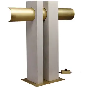 DCW Editions PI-Lampe à poser LED avec Variateur Béton H45cm pas cher
