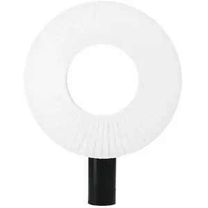 Dix Heures Dix - Lampe de table Iris - Blanc - Tissu acrylique plissé ... pas cher