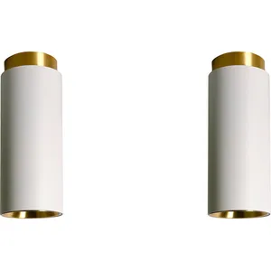Pack duo plafonnier en acier finition blanc mat 6,5cm Tobo - DCW Editi... pas cher