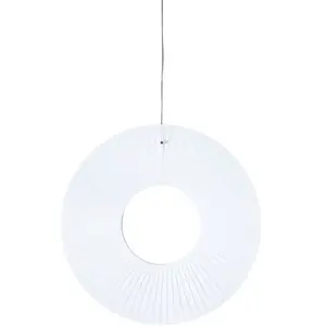 Dix Heures Dix - Suspension Iris - Blanc - Tissu acrylique plissé - De...Vendu parmade-in-design