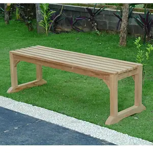 Teck'attitude - Banc en teck massif Wimbledon 140 cm (sans dossier) pas cher