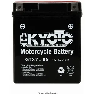KYOTO - Batterie moto - Ytx7l-bs - L114mm W71mm H131mm pas cher