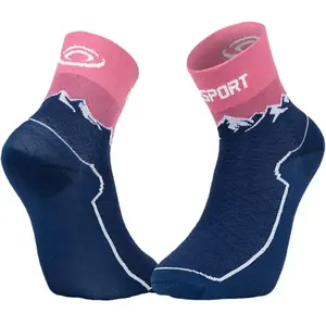 Chaussettes bv sport double gr mid marine rose pas cher