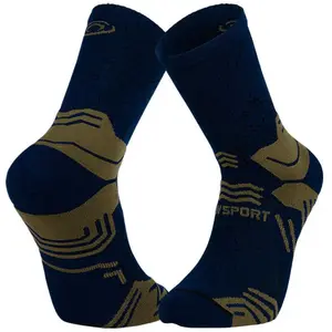 Chaussettes bv sport trek gr haute lyocell bleu kaki pas cher