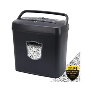 Waytex Destructeur de document 77316 Coupe croisée DIN P-4 - 6 Feuilles