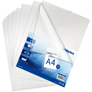 Pochette Coin Transparente A4 Lisses épaisses Waytex 931299 120 micron... pas cher