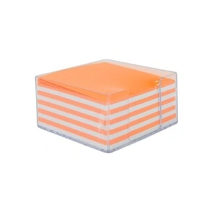 Waytex Bloc + papier blanc/vert 90x90x50mm transparent pas cher