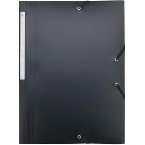 Waytex Chemise à élastiques 3 rabats polypro 4,5/10e souple et opaque A4 - Noir pas cher