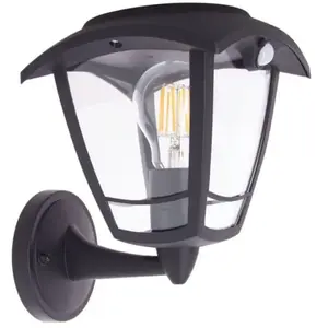 Comparateur de prix : XANLITE Applique murale solaire retro noire LED IP44 à détection de mouvement