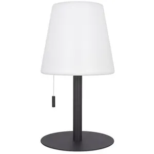 Comparateur de prix : Xanlite Lampe à poser cône gris rechargeable en métal LED IP44, 400LM, CCT