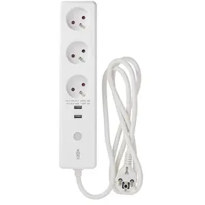 Multi prise connectée KOZII 16A 3680W max avec 3 prises et 2 ports USB Xanlite