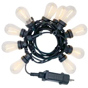 Comparateur de prix : XANLITE Guirlande led 5m extensible ip44 10 ampoules st48 edison filaments