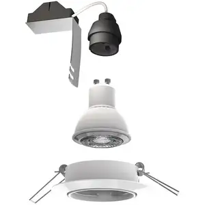 Comparateur de prix : Xanlite Lot de 5 spots blancs encastrables LED avec ampoules incluses