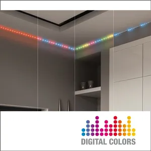 Ruban LED (kit complet) - 3m - RGB Digital - 166 modes d'éclairages multicolore Xanlite