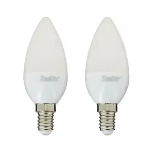 XanLite Lot de 2 ampoules SMD LED  Flamme Opaque, culot E14, 470 Lumens pas cher