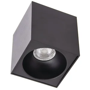 Plafonnier GU10 50W 2700K Carré large Noir - PL50CLN - Xanlite pas cher