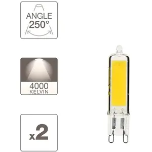 Comparateur de prix : Lot de 2 Ampoules LED XANLITE Capsules G9 420 Lumens Blanc Naturel