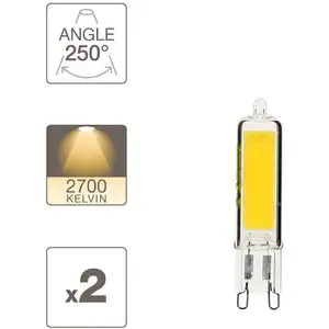 Comparateur de prix : Lot de 2 Ampoules LED XANLITE Capsules G9 420 Lumens Blanc Chaud