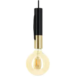 Suspension Tempo en métal noir et laiton, culot E27 - cosdetembl - XanliteVendu paramazon