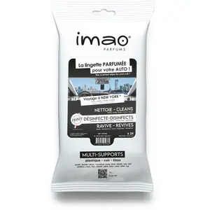 Lingettes Imao voyage À New York" Notes De Bois/ Ambre/ Cèdre/ Pomme" pas cher