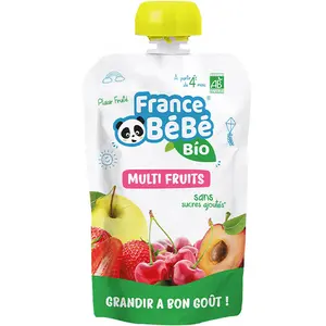 France Bébé Nutrition Gourde Multi-Fruits +4m Bio 100g pas cher