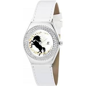 Comparateur de prix : Montre femme  So Charm MF316-LICORNE-BLANC - Bracelet Cuir Blanc