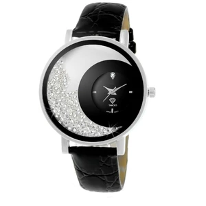 Comparateur de prix : Montre - Luna SC - Crystal - Cuir noir - 41mm - Diamant et Cristaux Swarovski