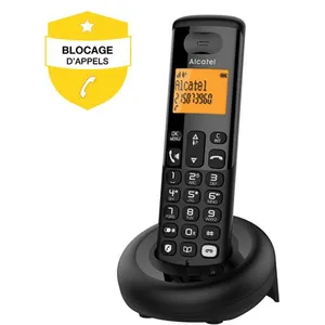 Téléphone fixe Alcatel E260 S-Voice Noir avec répondeur pas cher