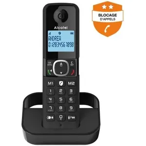 Téléphone fixe sans fil Alcatel F860 Solo Noir pas cher