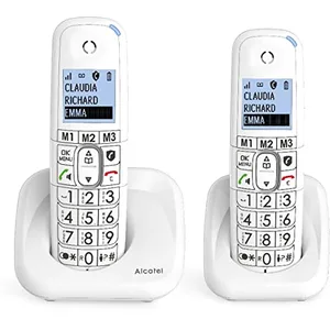 Téléphone fixe sans fil Alcatel XL785 Voice Duo Blanc pas cher