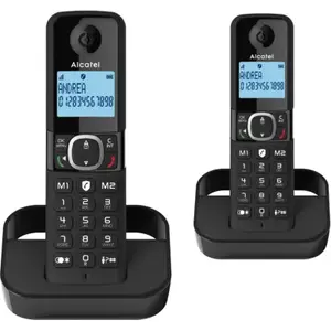 Comparateur de prix : Téléphone fixe sans fil Alcatel F860 Duo Noir