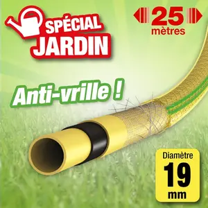 Comparateur de prix : RIBILAND Tuyau tricoté antivrilles 4 couches jaune Diam25mm L: 25 PRTA25J19