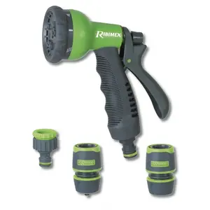 Comparateur de prix : Ribimex Ribiland Pistolet d'arrosage multijets : kit complet