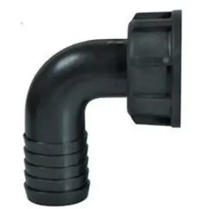 Ribimex PRRAC1X25C Raccord rainuré, coude en Plastique, 2,5 cm/25, Noir, 0 x 0,1 cm pas cher
