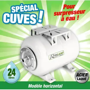 RIBILAND Ribimex - Reservoir Pour Surpresseur 24 Litres Horizontal pas cher
