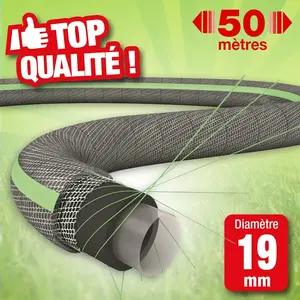 Comparateur de prix : Ribiland Ribimex Tuyau D?arrosage Guipe Tricote Antivrille 5 Couches 50m Ribimex