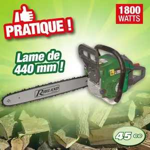 Comparateur de prix : Ribimex Ribiland Tronçonneuse thermique 45 cm Ribiland PRTRT450