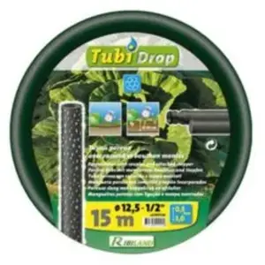Comparateur de prix : Ribimex Tuyau poreux TUBI'DROP avec raccord et bouchon Diam 12,5/15 m PRTP15R