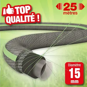 Comparateur de prix : Ribimex Tuyau D?arrosage Guipe Tricote Antivrille 5 Couches 25m Ribimex