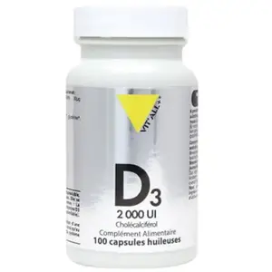 Vit'all+ Vitamine D3 2000 UI 50µg - 100 capsules huileuses pas cher