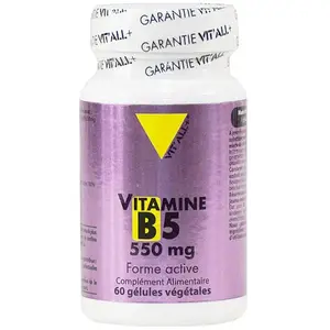 Vit'all+ Vitamine B5 550mg 60 gélules végétales pas cher