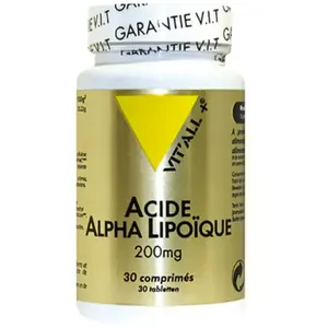 Comparateur de prix : Vit'all+ Acide Alpha Lipoïque 200mg 30 comprimés