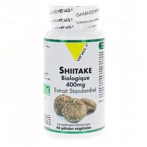 Comparateur de prix : Vit'all+ Shiitaké 400mg Bio 60 gélules végétales