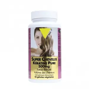 Comparateur de prix : Vit'all+ Super Cheveux Kératine Pure 500mg 50 gélules végétales