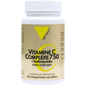 Vit'all+ Vitamine C Complexe 750 30 comprimés sécables pas cher